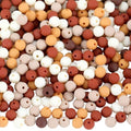 1 Box 500Pcs Frosted Acrylic Beads 8mm Matte Plastic Beads Bulk Mix Colors Coconut Brown Pastel Matte Balls Round Loose Bead for Bracelet Necklace Jewelry Making Kit Keychain Supplies - color: Coconut Brown