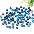4mm 200pcs Natural Stone Round Beads Genuine Stone Beading Loose Gemstone DIY Charm Smooth Beads for Bracelets Necklaces Earrings Hole Size 1mm (Aquamarine Tiger's Eye 4mm) - color: Aquamarine Tiger's Eye, size: 4mm