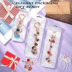 Wurosi 544Pcs Charms Lip Gloss Keychain Making Kit, Bag Charm Kits with Key Chain Hooks, Charms, Chains, Jump Rings, Lobster Clasps, Plier, Gift Bags & Tools, DIY Craft Supplies - color: 544 pcs kits