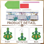BEUNITONE 12 Pairs Flower Diamond Painting Earrings Fashion DIY Earring Making Kit Diamond Art Earrings Jewelry Making Kit for Adults Women Craft Ornaments DIY Decor - style: Mixed Element-2