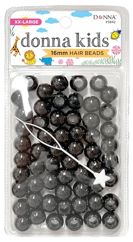 Donna 16mm Hair Beads Quick Beader Tool for Braiding Hair, Ideal for Kids DIY with Pony Beads, Perfect for Creating Unique Hair Braids, and Easy Styling, Black Color - color: BLACK