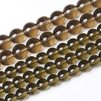 92PCS 4mm Smoky Crystal Quartz Glass Beads Natural Stone Round Loose Beads for Jewelry Making DIY Bracelet Necklace 15 Inch,Energy Stone Healing Power (4mm, Smoky Quartz Glass) - color: Smoky Quartz Glass, size: 4mm