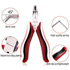 SPEEDWOX Mini Bent Nose Pliers for Jewelry Micro Chain Nose Small Functional Long Nose Pliers with Spring Professional Tool 45 Degrees Curved Chrome Vanadium Steel 4.5 Inches - style: Bent Nose Pliers