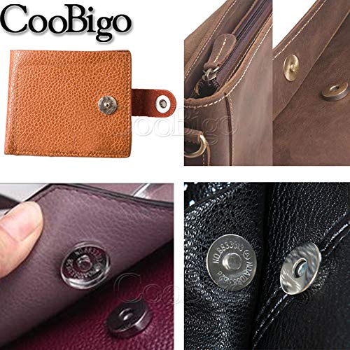 12 Sets Magnetic Snaps Buttons Sew in Magnetic Plum Bag Clasps Button Snaps for Purses Handbag Clothes Scrapbooking Closure Fastener Sewing Craft DIY (15mm) (Bronze) - color: Bronze 12PCS, size: 15MM