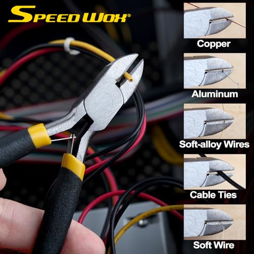 SPEEDWOX Diagonal Pliers Side Cutter Pliers 4 Inches Mini Fine Wire Cutting Plier Nippers Flush Cutter with Spring Micro Wire Cutters for Jewelry Making Crafts Beading Work - size: Diagonal Pliers
