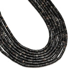 190 Pcs 2x4mm Black Sea Sediment Imperial Jasper Stone Bead Flat Heishi Disc Beads for Bracelets Jewelry Making Crafts - color: Black Imperial Jasper, size: 2x4mm