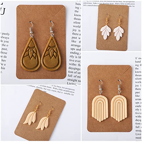 Kajaia 114 Pcs Polymer Clay Earring Cutters Bohemian Flowers Leaf Polymer Clay Earring Cutters Set Jewelry Making Supplies for Women Craft DIY - color: Fresh Style