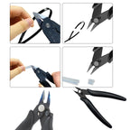 Micro Wire Cutter 1-Pack, Precision Flush Cut Nippers, Small Side Cutting Pliers for Jewelry, Electronics, 3D Printing, Plastic Models, Black