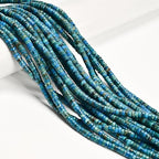 195 Pcs 2x4mm Turquoise Blue Sea Sediment Imperial Jasper Stone Bead Heishi Disc Beads for Bracelets Jewelry Making Crafts - color: Turquoise Blue Imperial Jasper, size: 2x4mm