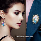 ZOCONE 6 Packs Embroidery Necklace Kits, Embroidery Pendant Kit Mini Cross Stitch Kit with Hoop, Necklace, Pendant, Brooch, Stamped Pattern Cloth, Instructions, etc. Embroidery Kits for Adults - color: 6 Packs-E