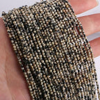155pcs 2mm Natural Dalmatian Stone Loose Round Beads Gemstone Smooth Samll Spacer Beads for jewerly Making Bracelet Necklace - color: Dalmatian, size: 2 mm