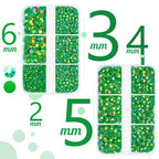 qiipii Emerald Green AB Resin Rhinestones for Crafting 2mm 3mm 4mm 5mm 6mm Flatback Jelly Stones Diamonds Crystals Gems for Face Eyes Makeup Tumblers Mugs Bottles DIY Crafts Clothes Shoes Phones Car - color: Emerald Green AB
