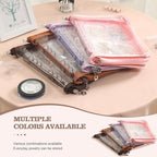 Jewelry Organizer Case Travel Jewelry Storage Bag Clear Jewelry Rolls (Light Brown,With 52 PCS Bracelet Pouches) - color: Light Brown,With 48 PCS Bracelet Pouches