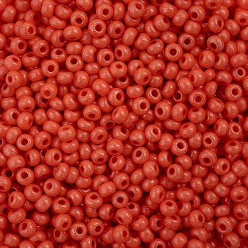 John Bead Czech Glass Seed Beads 11/0 Terra Intensive Orange, 23 Grams of DIY Jewelry Making Beads Preciosa (Jablonex) - color: Orange