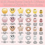 selizo 2160 Pieces Gold Spacer Beads Set, Assorted Bracelet Beads for DIY Jewelry Making(Gold, Sliver, Rose Gold, KC Gold)