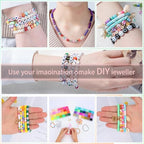 SJZWSD 6-Box Friendship Bracelet Making Kit - 16,000pcs Clay, Seed & Glass Beads Collection, Letter Beads, Charms - color: Multicolored