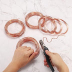 PATIKIL 16.4 Feet Solid Bare Copper Wire, 23 Gauge 99.9% Pure Copper Wire 0.6mm Soft Beading Wire Metal Plant Stem Ties for Jewelry Craft (5m) - size: 0.6mmx5m