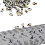 Beadia Natural Dalmatian Stone Tila Beads 5x2mm Rectangle 2-Hole Spacer Beads for DIY Bracelet Earring Making 15"/Strand - color: Dalmatian Stone, size: 5x2mm