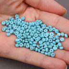 BONNY BOXX 1 Strand (150PCs) Natural 2 * 4mm Blue Turquoise Rondelle Beads, Natural Abacus Disk Stone Beads Loose Spacer Gemstone for DIY Bracelet Necklace Jewelry Making - color: Blue Turquoise, size: 2*4MM