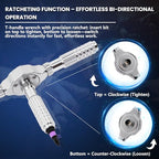 Ratcheting Screwdriver Set, 40-in-1 Magnetic Multi-Bit Driver with Dual-Direction Ratchet, Detachable T-Handle, Magnetic Booster, Extended Grip & Storage Box for Home Repair, Appliances & DIY - size: 40 PCS