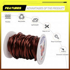 Aluminum Craft Wire,8 Gauge (3mm) Bronze Bendable Wire,32 Feet Continuous Roll for Jewelry Making,Sculpting,Floral & Armature Projects - size: 8 Gauge 32FT, style: Bronze