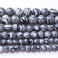 Black Peacock Turquoise Stone Beads for Jewelry Making DIY Bracelet Necklace Gemstone Round Crystal 1 Strand e 1 Strand 15.5inch 45PCS 8MM - color: Black Peacock Turquoise, size: 8MM