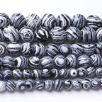 Black Peacock Turquoise Stone Beads for Jewelry Making DIY Bracelet Necklace Gemstone Round Crystal 1 Strand e 1 Strand 15.5inch 45PCS 8MM - color: Black Peacock Turquoise, size: 8MM