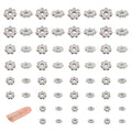 UNICRAFTALE 80 pcs 4 Sizes 3-6mm 304 Stainless Steel Flower Spacer Beads Mini Snowflake Daisy Beads Metal Small Loose Beads for DIY Bracelet Necklace Earring Jewelry Making - size: 3/4/5/6mm