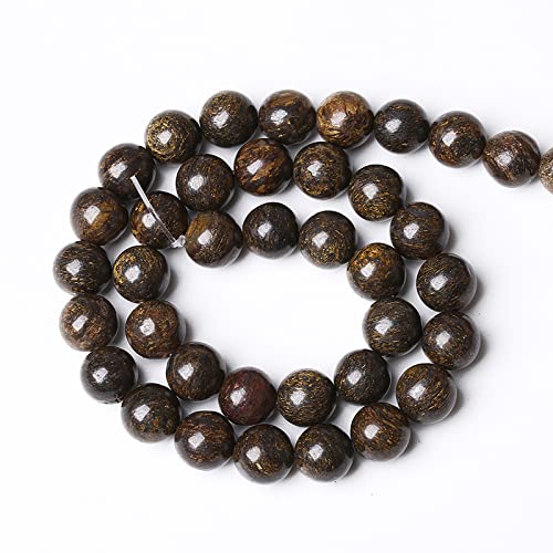 58pcs 6mm Natural Stone Beads Brown Bronzite Gemstone Round Loose Beads for Jewelry Making DIY Bracelet Necklace - color: Bronzite Gemstone, size: 6mm