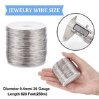 BENECREAT 820 Feet 26 Gauge Single Strand Tiger Tail Beading Wire, Stainless Steel Craft Jewelry Beading Wire for Crafts, Jewelry Making, Sculpture Frame - color: Single Strand, size: 26 Gauge