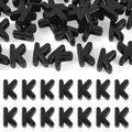 FASHEWELRY 30Pcs Acrylic Letter K Beads with Large Hole Big Plastic Letter Blocks European Beads 3D Letters Chunky Vowel Initial Alphabet Bead for Key Chains Necklace DIY Arts Craft Projects - color: Black, size: K
