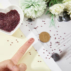 960pcs 5 Strands Pomegranate Red Natural Garnet Bead Strands 2mm Mini Round Faceted Garnet Beads Smooth Red Quartz Stone Loose Spacer Beads for Jewelry Craft Making Hole: 0.4mm