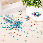 540Pcs 3mm Turquoise Beads Natural Round Gemstone Beads Mixed Color Synthetic Stone Loose Spacer Beads Tiny Small Craft Seed Beads for DIY Bracelets Necklaces Earrings Jewelry Making - color: Mixed Color-3mm Round