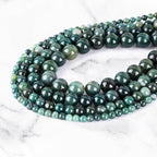 4mm 200pcs Natural Stone Round Beads Green Moss Agate Genuine Stone Beading Loose Gemstone DIY Charm Smooth Beads for Bracelets Necklaces Earrings Hole Size 1mm (Green Moss Agate 4mm) - color: Green Moss Agate, size: 4mm