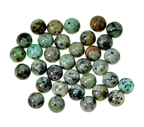 AD Beads Natural Gemstone Round Spacer Loose Beads (6mm 100pcs, African Turquoise) - color: African Turquoise, size: 6mm 100pcs