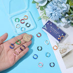 SUNNYCLUE 1 Box 18Pcs Huggie Hoop Earrings Huggie Hoop Earring Findings 16Mm Round Ear Hook Colorful 304 Stainless Steel Ear Hooks for Jewelry Making Accessories DIY Crafts Gifts Women Adult Supplies - style: Style 1