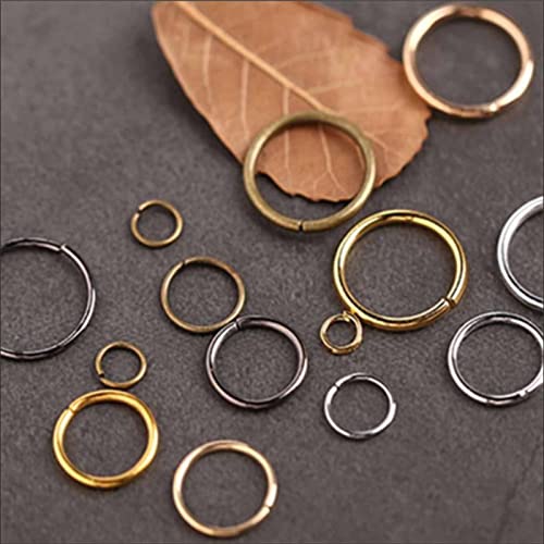 1100Pcs Open Jump Rings, Black Jump Rings Set 304 Stainless-Steel O Ring Connectors Open Ring for Bracelet Earrings Necklace Jewelry Making (4/5/6/7/8/10mm)… - color: Black