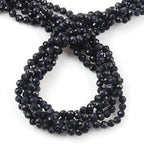 4mm 90pcs Natural Blue Sandstone Stone Beads, Songxi Small Faceted Round Loose Gemstone for Jewelry Making, DIY Art and Craft, Bracelet Necklace (1 Strand) - color: Blue Sandstone, size: 3.7-4.2mm