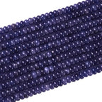 76pcs 5x8mm Natural Blue Purple Jade Stone Rondelle Spacer Loose Beads Abacus Disk Stone Round Loose Gemstone Beads for Jewelry Making DIY Bracelet Necklace - color: Blue Purple Jade Stone