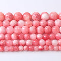 12MM 32PCS Pink Persian Jade Spacer Loose Beads for Jewelry Making DIY Bracelet Necklace - color: Pink Persian Jade, size: 12mm