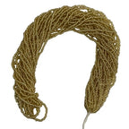 11/0 Glass Seed Beads, 12 String Hanks, Small Craft Beads, 2 mm (Transparent Gold) - color: Transparent Gold