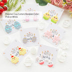 Easter Polymer Clay Cutters Set - 12pcs Sharp & Durable Bunny, Chick, Egg & Lily Shapes for DIY Earring Jewelry Making, Soft Clay Crafts & Spring Holiday Supplies - color: 2L color