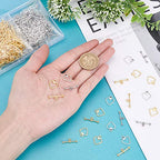 SUPERFINDINGS About 200 Sets Heart Toggle Jewelry Clasps 2 Colors Necklace Toggle Clasp Alloy T-Bar Closure Connector Set for Necklace Bracelet Jewelry Making DIY Craft