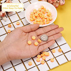 50PCS Handmade Polymer Clay Round Beads Orange Slice Loose Beads Fruit Theme Spacer Beads for DIY Bracelet Necklace Earring Charm Jewelry Making Hole 1.8mm - color: Orange Slice