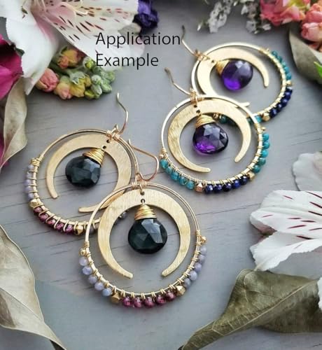 Adabele 50pcs Silver Round Hoop Circle Beading Hoop Link Jewelry Findings 20mm Geometric Connector Open Back Bezel Frame for DIY Craft Jewelry Making CF71-3 - size: Round Circle (0.79 inch)