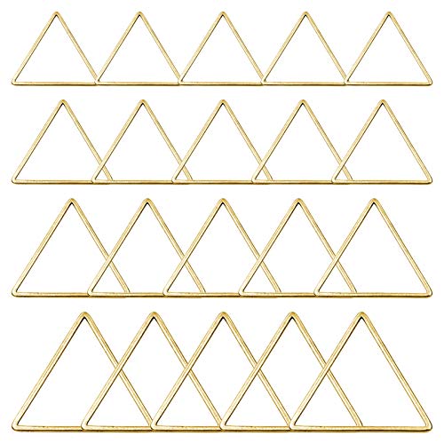 70Pcs Triangle Earring Beading Ring,4Sizes Earring Hoops Connector Links Open Bezels Linking Rings Earrings Pendant for DIY Jewelry Making Finding,Earrings Necklace,Crafts Supplies Gold K - color: Gold K