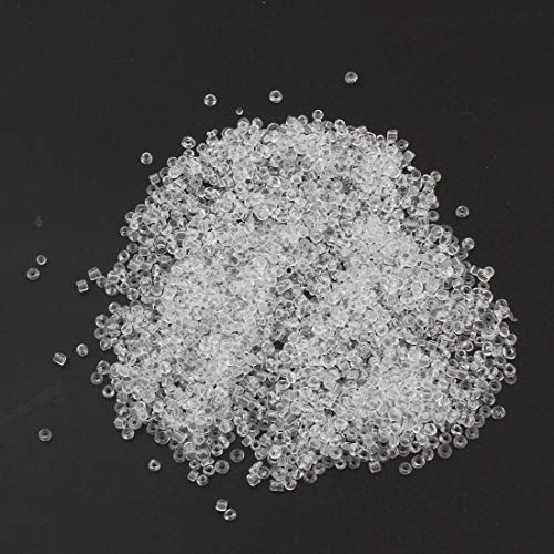 Perlin Glass Seed Beads 2mm 11/0 Round Mini Small Pony Beads 6500pcs for Making Earrings Bracelets Pendants Waist Jewelry DIY Handmade Transparent Color Kit (White) - color: White