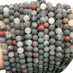 ABCGEMS Velvet-Matte-Finished African Setonite Blood Stone Beads (Enhance The Stone's Inherent Texture and Nature Hues with a Non-Glare Aesthetic) Smooth Round 8mm (Non-Shiny) - color: Setonite AKA Blood Stone (From Africa)