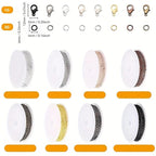 8 Roll Necklace Chains, 8 Colors Jewelry Making Metal Chains with Open Jump Rings & Lobster Clasps for Jewelry Making DIY Necklace Bracelet Anklet - color: 8 Roll