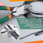 SPEEDWOX Flush Cut Pliers Side Cutting Pliers with Longer Flush Cutting Edge Flush Cutter Wire Cutter for Crafts Flush Cut Trimmers Craft Cutter Model Tools Flush Cut Snips Plastic Pliers Hand Tools - size: 8"